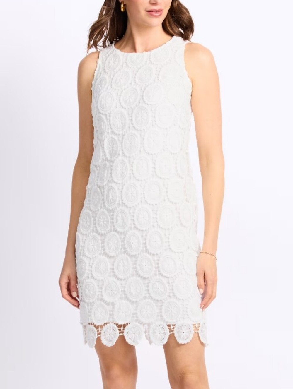 Maggy London White Lace Hanako Shift Dress